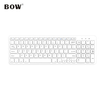 航世（BOW）HW156C 无线键盘 巧克力按键 超薄便携键盘 笔记本台式通用 办公家用键盘 白色