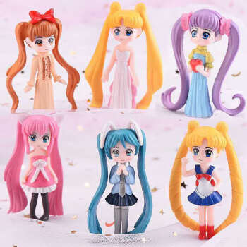 美少女战士初音未来动漫公仔摆件手办玩偶过家家女生礼物儿童玩具随机