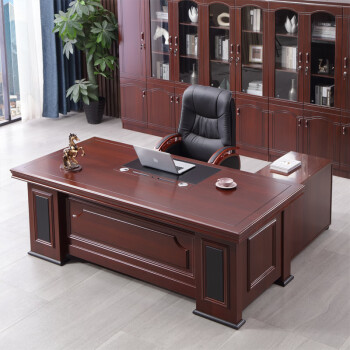 科森格办公家具老板桌办公桌总裁桌简约现代老板台新中式大班台单人