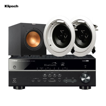 杰士（Klipsch）R-1650-C吸顶式音箱+雅马哈 HTR-3072蓝牙功放机 2.1声道吊顶式背景音乐低音炮套装