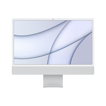 Apple iMac 24英寸 银色 4.5K屏 八核M1芯片(8核图形处理器) 8G 512G SSD 一体式电脑主机 银PD3