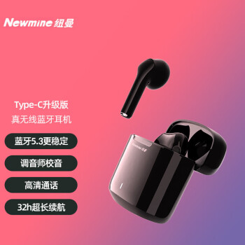 纽曼（Newmine）TWS-X5 蓝牙耳机真无线 半入式音乐耳麦 蓝牙5.3游戏低延迟适用苹果安卓小米华为运动跑步长续航
