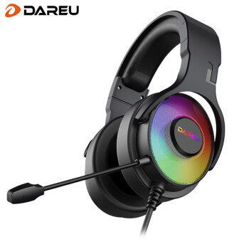 达尔优(dareu) EH724 游戏耳机 耳机头戴式 电脑耳机带麦 电竞耳机 吃鸡耳机 虚拟7.1声道 透气耳罩 黑色