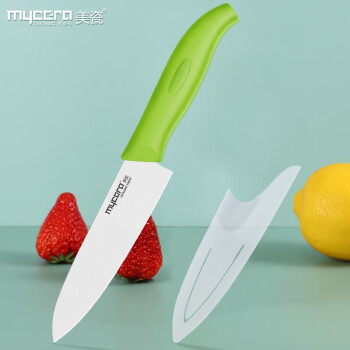 美瓷（MYCERA）陶瓷刀厨房家用6寸厨师刀 切水果刀具 蔬菜刀 宝宝辅食刀(绿色)E6F