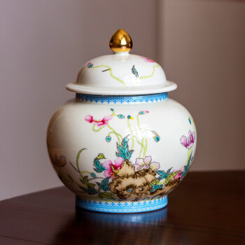 瓷理陶里茶叶罐密封罐茶仓茶缸大容量陶瓷仿古罐收纳罐普洱茶储茶罐