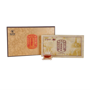 湘益茶叶黑茶安化60年纪念金花酵库甲子茯礼盒1.958kg父亲节礼盒送礼