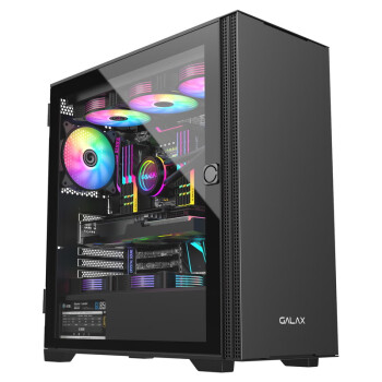 影驰 艾尔登黑色电脑游戏机箱（E-ATX主板/双360水冷位/玻璃翻门侧板/11风扇位/支持4090/磁吸防尘）