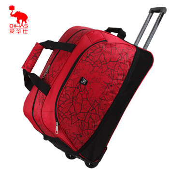 爱华仕（OIWAS）旅行拉杆包 大容量户外行李袋 男女休闲拉杆包 红色（地图纹） OCL8019