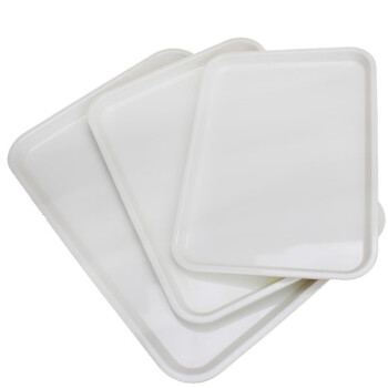 楚戎 托盘 密胺托盘快餐仿瓷塑料托盘 白色托盘厨房储物器皿 