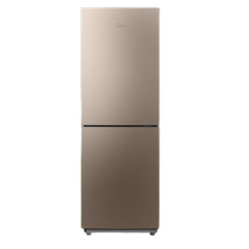 美的冰箱185升双开门冰箱二门家用小型冰箱双门冰箱风冷无霜净味大容量双门冰箱BCD-185WM(E)金