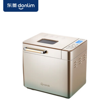 东菱（Donlim）面包机 全自动 和面机 家用揉面机 可预约智能投撒果料烤面包机 DL-TM018 金色