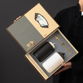 苏蔻中国风茶叶瓷罐包装盒空礼盒高档白红茶普洱大红袍通用陶瓷茶叶盒