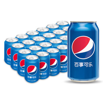 百事可乐 Pepsi 汽水 碳酸饮料 330ml*24听 (新老包装随机发货) 百事出品