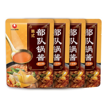 农心 韩式部队锅芝士酱 韩国火锅专用底料 调味品酱料 100g*4袋