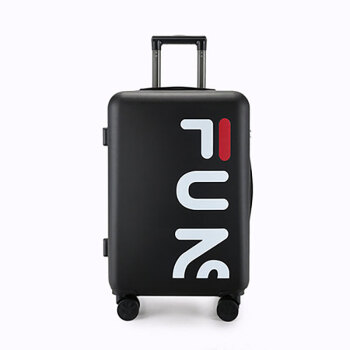 立都（LIDU）行李箱小型拉杆箱学生旅行箱子密码皮箱字母黑色24英寸