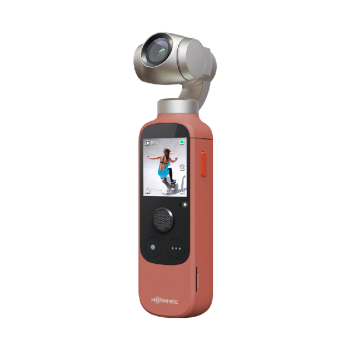 橙影抖音智能摄影机 口袋云台相机vlog运动摄影机 三轴云台防抖 智能追踪 美颜运动 拍剪一体素砂红