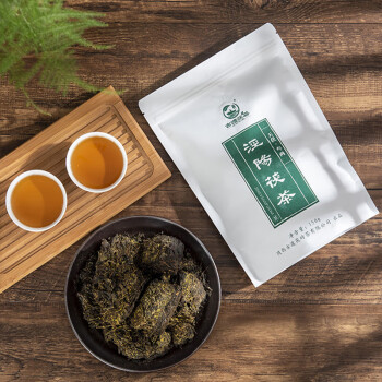 古渡茯茶（gudufucha）泾阳茯茶 黑茶 陕西古渡茯茶天茯叁两 150g/袋节日送礼盒礼物