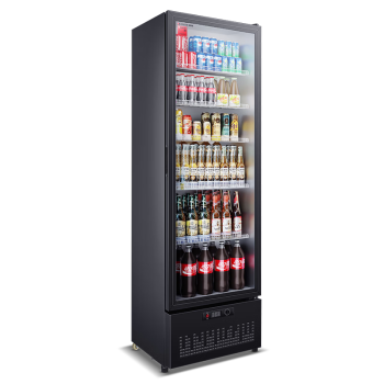 德玛仕（DEMASHI）展示柜冷藏冰柜冷藏柜单门立式商用冰箱 便利店超市啤酒饮料水果保鲜冷藏陈列柜保鲜冰箱LG-390ZH1
