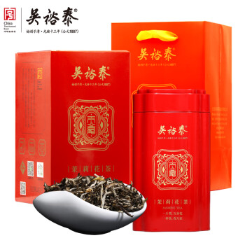 吴裕泰中华老字号 贡毫 九窨特种茉莉花茶 100g/盒 配礼品袋