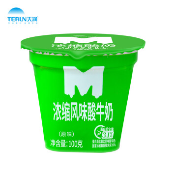 天润（TERUN）新疆全脂发酵乳 原味酸奶100g*12杯