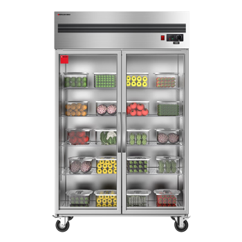 德玛仕（DEMASHI）果蔬冷藏柜保鲜柜商用饮料展示柜超市便利店冰箱立式冰柜水果食品展示柜留样柜BG-900Z-2C
