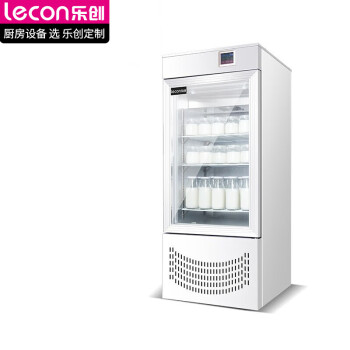 乐创（lecon）酸奶机商用发酵箱保鲜冷藏展示柜甜酸品水果捞立式全自动发酵柜100L液晶款（白色+冷藏）118SNJ