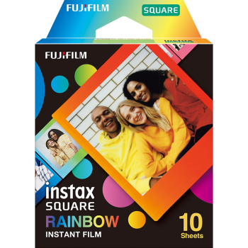 富士instax立拍立得 方形相纸 彩虹单包装10张 (适用于SQUARE系列相机 手机照片打印机SP-3)