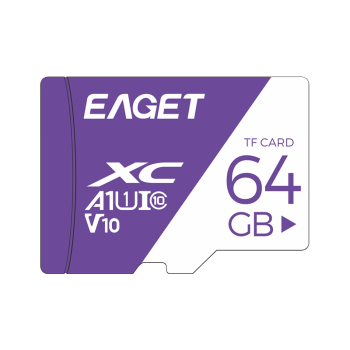 忆捷（EAGET）64GB TF（MicroSD）存储卡 A1 V10 C10 行车记录仪&安防监控内存卡 高速耐用