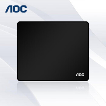 AOC 纯色系列 电竞游戏鼠标垫中小号 300*250*3mm加厚锁边办公键盘电脑书桌垫 黑色 M100