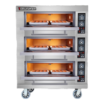 特睿思（TERUISI）电烤箱商用大型燃气面包烤炉三层六盘大容量蛋糕披萨烘焙烤箱一层二盘二层多层 RQ-306