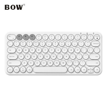 航世（BOW）HB0982SL 多设备三蓝牙键盘 便携适用于iPad平板手机无线蓝牙充电键盘 白色