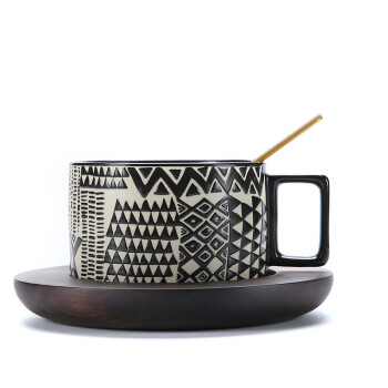 悟辉创意美式咖啡杯陶瓷咖啡杯创意陶瓷杯碟套装办公室下午茶马克杯
