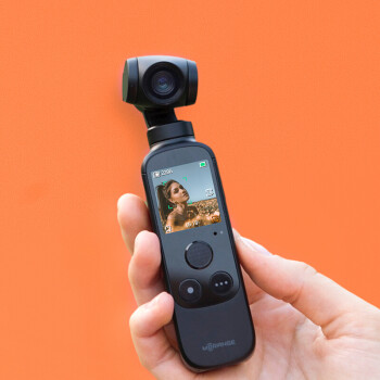 橙影智能摄影机 口袋云台相机vlog运动摄影机 三轴云台防抖 智能追踪 美颜运动 拍剪一体玄晶黑