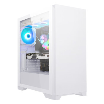 先马（SAMA）颜之神 雪装版 电脑主机箱 12风扇位/双360水冷位/多硬盘位/显卡竖装/玻璃侧透/支持ATX、M-ATX