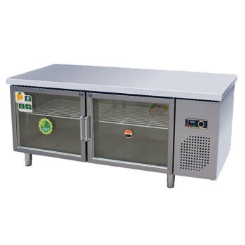 TYXKJ 商用保鲜工作台玻璃门冰柜保鲜冷藏工作台冷藏柜平冷   冷藏  1800x600x800cm