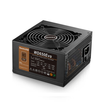 航嘉（Huntkey）WD650EVO小金牌650W黑色电脑电源（80PLUS铜牌/单路50A/智能温控）