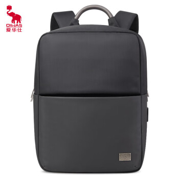 爱华仕（OIWAS）双肩包 男士商务电脑背包大容量学生书包 OCB4696G黑色