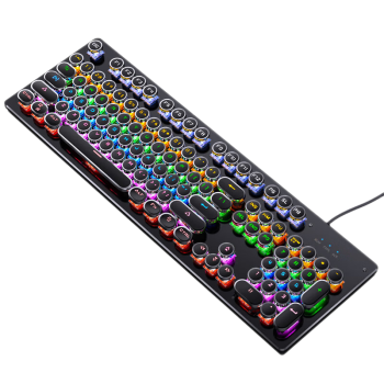 银雕ZK4召唤师电竞游戏机械键盘 青轴朋克键盘 热插拔 可换轴键帽 黑色