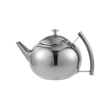 法豹（FATTBAO）餐厅加厚不锈钢小茶壶饭店茶水壶带滤网泡茶壶 银色明珠壶1.5L