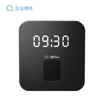 企业微信 ZK-T3新形态指纹考勤/熵基智慧云考勤机 LED时间显示打卡机 小巧高颜值轻薄款 黑色