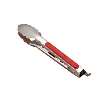 希娣恩 不锈钢食品夹烘焙工具 (普厚)9寸红柄夹23cm
