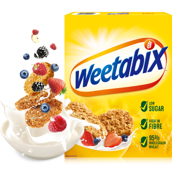 英国进口 维多麦Weetabix 即食谷物早餐麦片430g 全麦营养早餐小饼 牛奶冷泡 低脂低糖共24块尊享礼盒