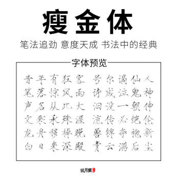 蒙力克上林赋字帖临摹手抄本任嘉伦周生如故一生一世瘦金体行楷书练