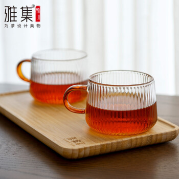 雅集茶杯棱影品茶杯耐热透明小茶杯小资杯品茶杯功夫茶具茶具配件