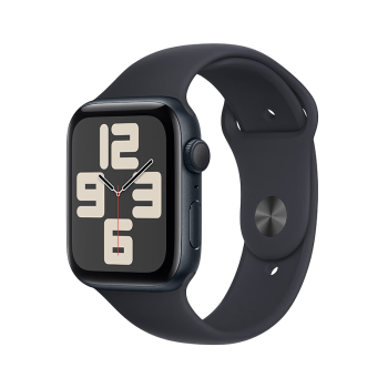 Apple【24期免息】Watch SE 2023款智能手表GPS款44毫米午夜色铝金属表壳午夜色表带S/M MRE73CH/A
