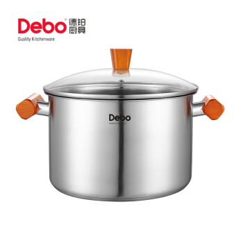 Debo DEP-295 哈尔堡汤锅 木质双耳手柄防烫防溢明火汤锅 24cm 单个装