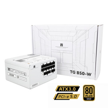 Thermalright(利民)  额定850W TR-TG850-W ATX3.0电源 金牌全模组 原生PCIE5.0 全日系电解电容 14CM小机身