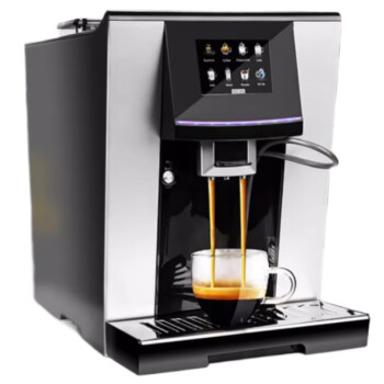欧斯若 触屏智能咖啡机研磨一体全自动美式意式小型商用办公室   银色-商用款