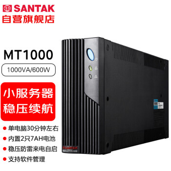 山特（SANTAK）MT1000-Pro 后备式UPS不间断电源带稳压功能电脑监控收银机备用 1000VA/600W