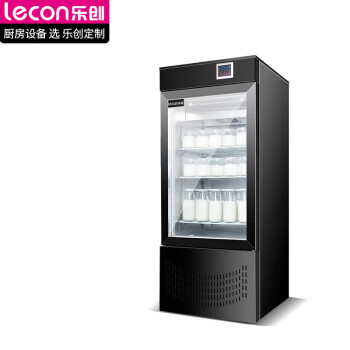乐创（lecon）酸奶机商用发酵箱保鲜冷藏展示柜甜酸品水果捞立式全自动发酵柜100L液晶款（黑色+冷藏）118SNJ
